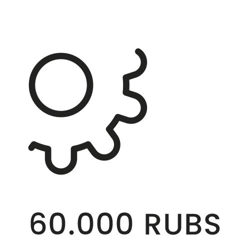 Icon for an abrasion resistance of 60,000 rubs.