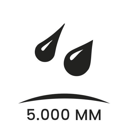 Icon for a 5,000 mm water column rating.